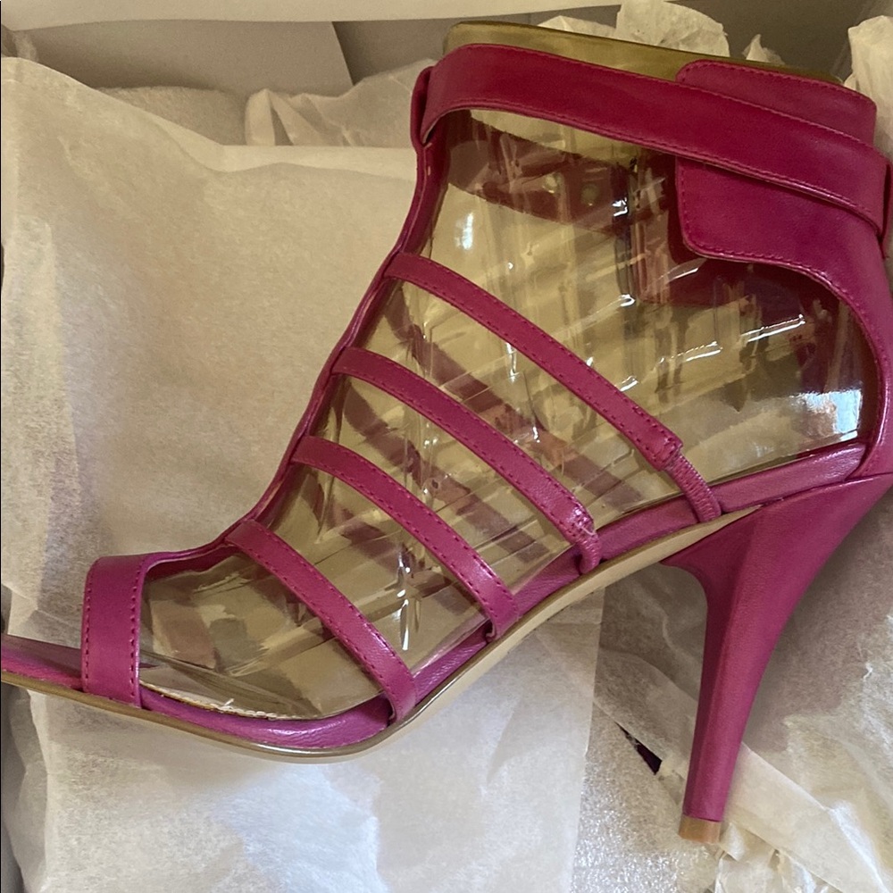 Nine West Pink Gladiator Heels